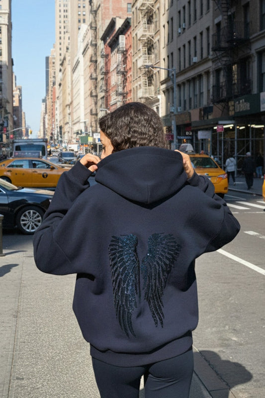 WINGS SEQUIN HOODIE