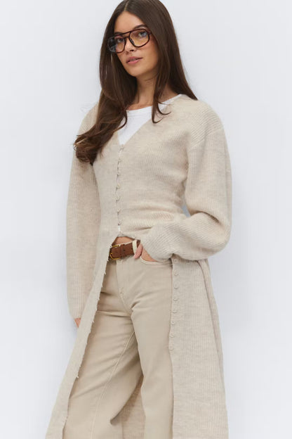 Shaped Knitted Cardigan Dress