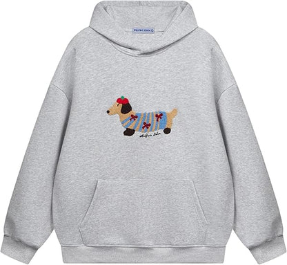 Embroidery Puppy Hoodie