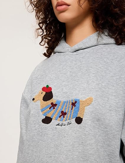 Embroidery Puppy Hoodie