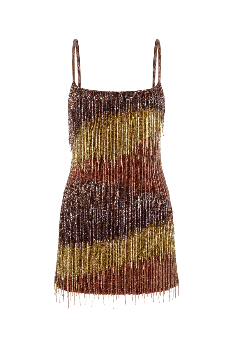 Zahána Hand Beaded Mini Dress
