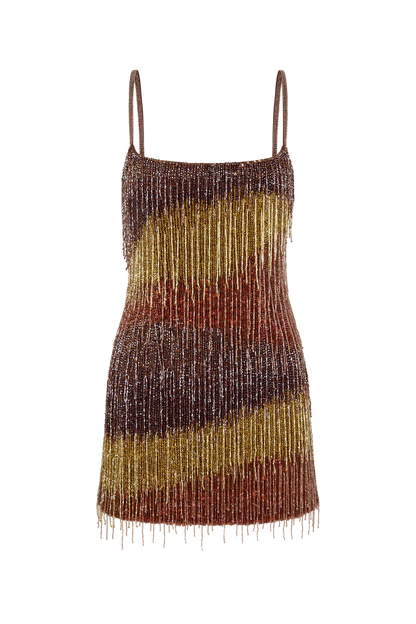 Zahána Hand Beaded Mini Dress