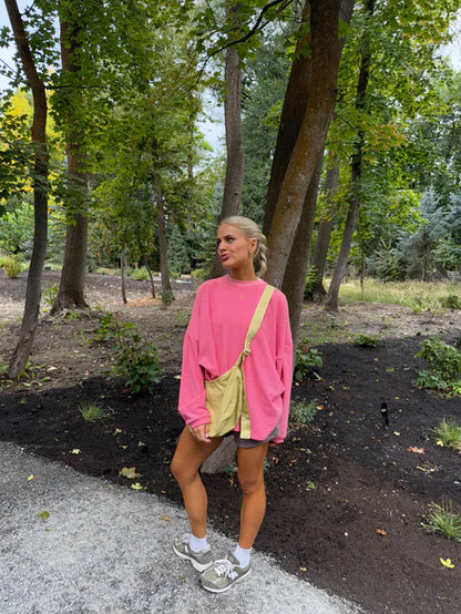 Striped Pink Pullover Set